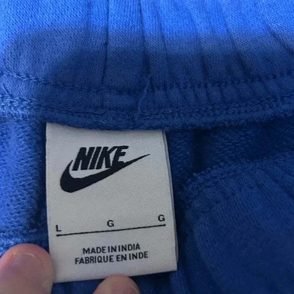 Nike Blue Sweat Shorts Women’s Large Cotton Blend Drawstring Athletic - Picture 10 of 10